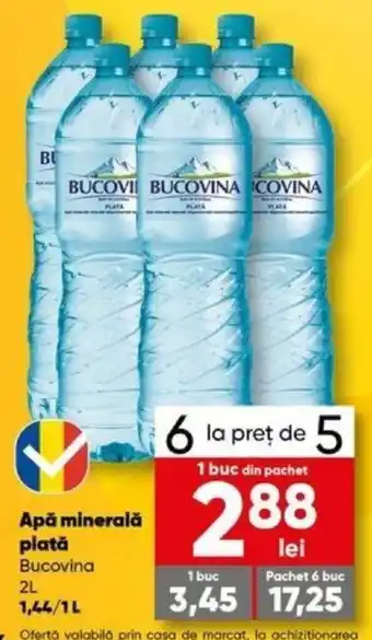 PROFI Apă minerală plată Bucovina 2L Ofertă