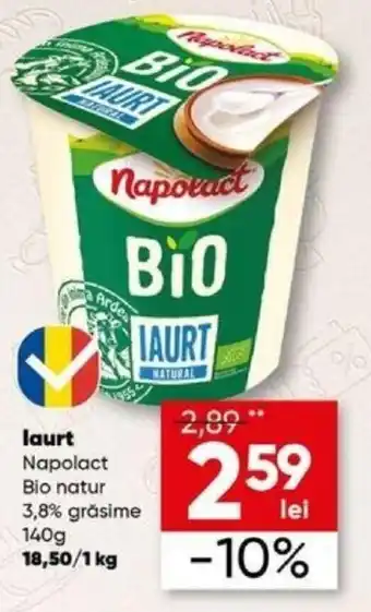 PROFI Napolact Bio natur 3,8% grăsime 140g Ofertă