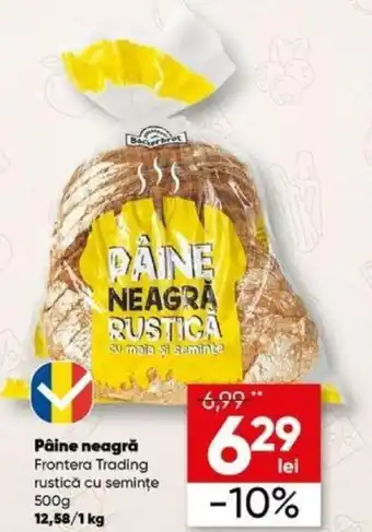 PROFI Pâine neagră Frontera Trading rustică cu seminţe 500g Ofertă