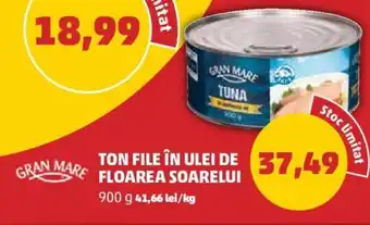 Penny GRAN MARE TON FILE ÎN ULEI DE FLOAREA SOARELUI 900 g Ofertă