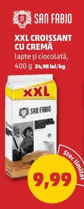 Penny SAN FABIO XXL CROISSANT CU CREMĂ lapte și ciocolată, 400 g Ofertă