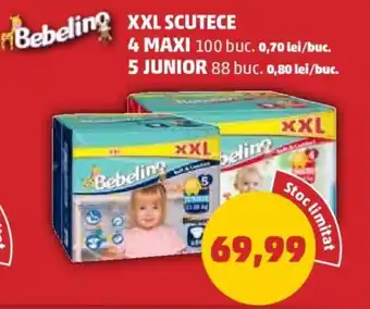 Penny Bebelino Bebeling XXL SCUTECE 4 MAXI 100 buc. 5 JUNIOR 88 buc Ofertă