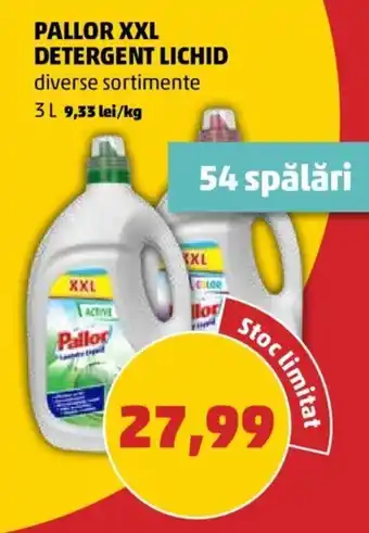 Penny PALLOR XXL DETERGENT LICHID diverse sortimente 3L Ofertă