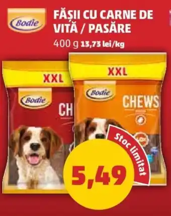 Penny Bodie FĂȘII CU CARNE DE VITĂ / PASĂRE 400 g Ofertă