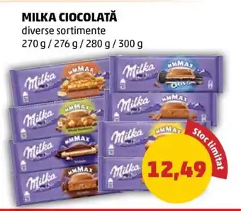 Penny MILKA CIOCOLATĂ diverse sortimente 270 / 276 / 280 / 300g Ofertă