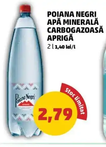 Penny POIANA NEGRI APĂ MINERALĂ CARBOGAZOASĂ APRIGĂ 2l Ofertă