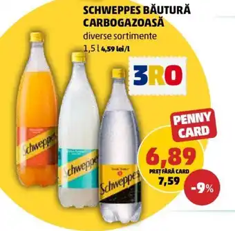 Penny SCHWEPPES BĂUTURĂ CARBOGAZOASĂ diverse sortimente 1,5 l Ofertă