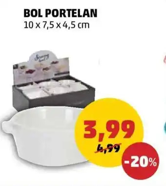 Penny BOL PORTELAN 10 x 7,5 x 4,5 cm Ofertă