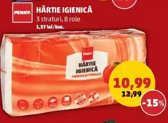 Penny PENNY HÂRTIE IGIENICĂ 3 straturi, 8 role Ofertă