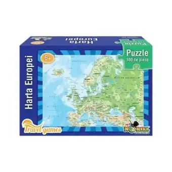 Puzzle educativ noriel - harta europei, 100 piese
