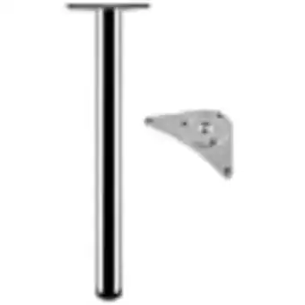 Set picioare de masa teko, otel, cromat, cilindric, 4 bucati, diiametru 60 mm, h 710 mm