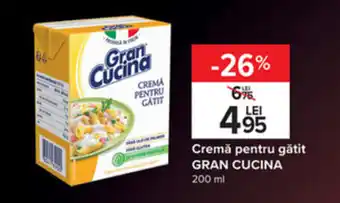 Carrefour Gran Cucina Cremă pentru gătit 200 ml Ofertă