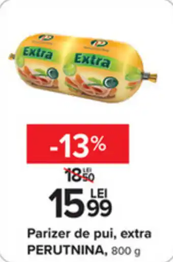 Carrefour Parizer de pui, extra PERUTNINA, 800 g Ofertă