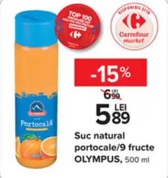Carrefour Suc natural portocale/9 fructe OLYMPUS, 500 ml Ofertă