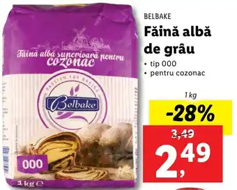 Lidl BELBAKE Făină albă de grâu 1kg Ofertă
