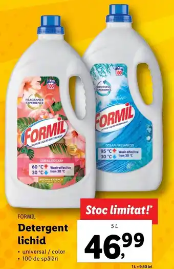 Lidl FORMIL Detergent lichid 5l Ofertă