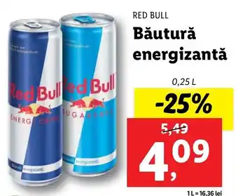Lidl RED BULL Băutură energizantă 0.25l Ofertă