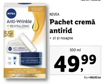 Lidl NIVEA Pachet cremă antirid 100ml Ofertă