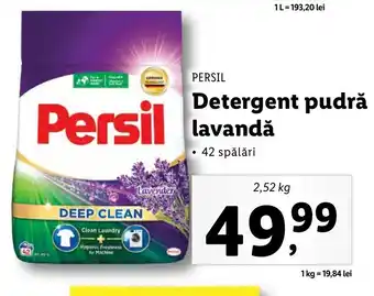 Lidl PERSIL Detergent pudră lavandă 2.52kg Ofertă