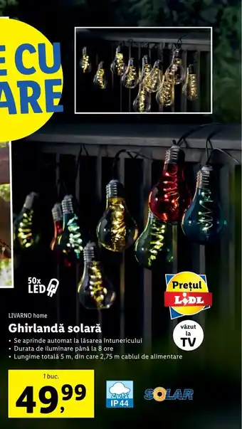 Lidl LIVARNO home Ghirlandă solară 1 buc. Ofertă