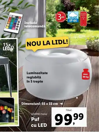 Lidl LIVARNO home Puf cu LED 1 buc. Ofertă