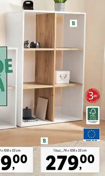 Lidl LIVARNO home - seria LIVERPOOL Etajeră 74 x 108 x 33cm 1 buc Ofertă