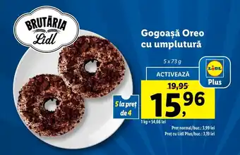 BRUTARIA Lidl Gogoaşă Oreo cu umplutură 5 x 73 g