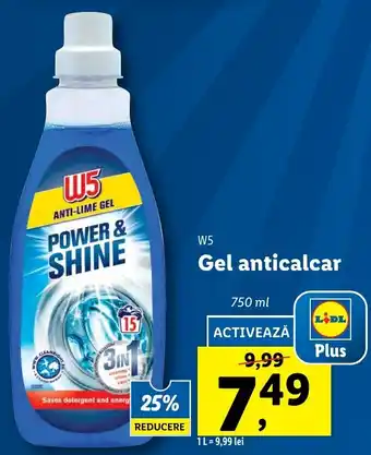 W5 Gel anticalcar 750ml