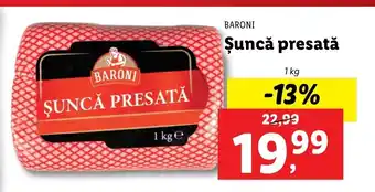 Lidl BARONI Şuncă presată 1 kg Ofertă