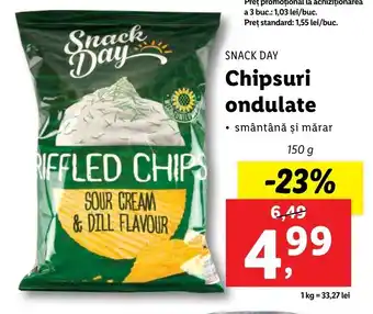 Lidl SNACK DAY Chipsuri ondulate 150g Ofertă