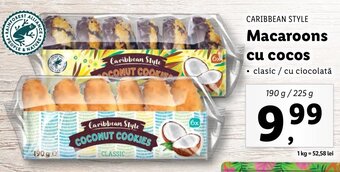 Lidl CARIBBEAN STYLE Macaroons cu cocos 190 / 225g Ofertă