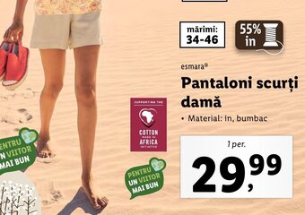 Lidl Esmara® Pantaloni scurți damă 1 per. Ofertă