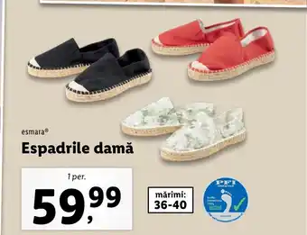 Lidl Esmara Espadrile damă 1 per. Ofertă