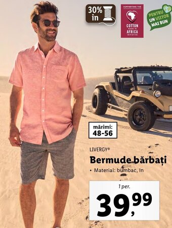 Lidl LIVERGY Bermude bărbați 1 per. Ofertă