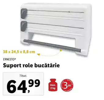 Lidl ERNESTOⓇ Suport role bucătărie 1 buc. Ofertă