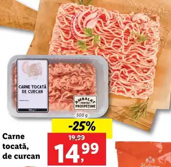 Lidl Carne tocată, de curcan 500g Ofertă
