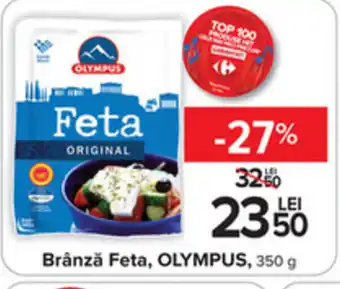 Carrefour Brânză Feta, OLYMPUS, 350 g Ofertă