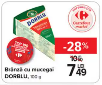 Carrefour Brânză cu mucegai DORBLU, 100 g Ofertă