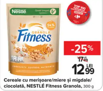 Carrefour NESTLÉ Cereale cu merişoare/miere şi migdale/ ciocolată, Fitness Granola, 300 g Ofertă