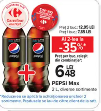 Carrefour PEPSI Max 2 L Ofertă