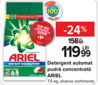 Carrefour ARIEL Detergent automat pudră concentrată 7.5kg Ofertă