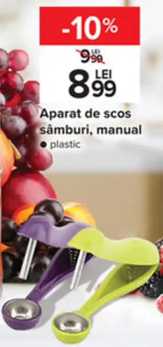 Carrefour Aparat de scos sâmburi, manual plastic Ofertă