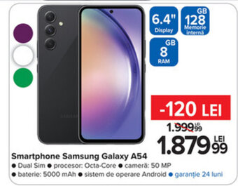 Carrefour Smartphone Samsung Galaxy A54 Ofertă