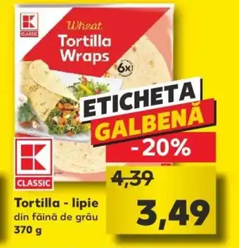 Kaufland Kaufland classic Tortilla - lipie din făină de grâu 370 g Ofertă