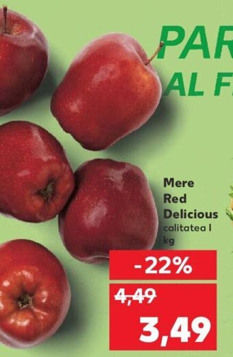 Kaufland Mere Red Delicious calitatea l 1 kg Ofertă