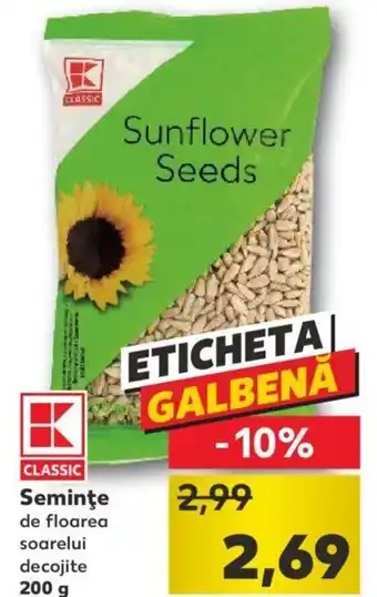 Kaufland CLASSIC Seminţe de floarea soarelui decojite 200 g