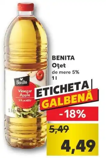 Kaufland BENITA Otet de mere 5% 1l Ofertă
