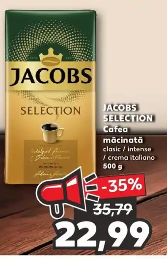 JACOBS SELECTION Cafea măcinată clasic / intense / crema italiano 500g
