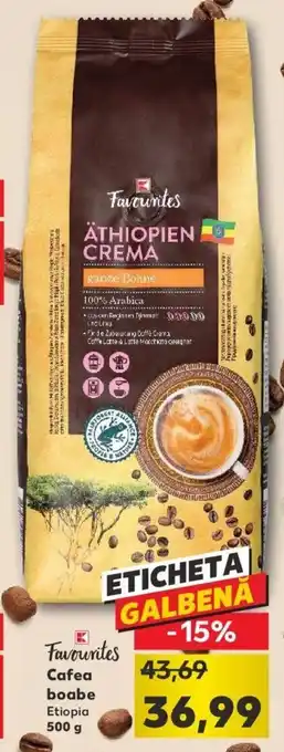 Kaufland Kaufland Favourites Cafea boabe Etiopia 500 g Ofertă