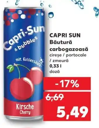 Kaufland CAPRI SUN Băutură carbogazoasă cireșe / portocale / zmeură 0.33l Ofertă